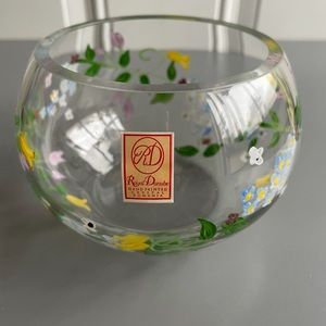 NWT Royal Danube Hand Painted Crystal Bowl